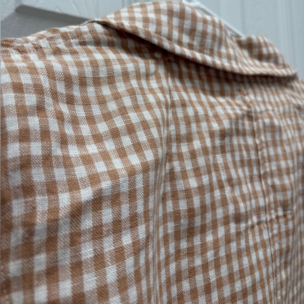 Madewell Linen Dorset Blazer in Gingham Check - Picture 12 of 15